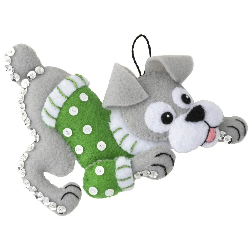 DIY Bucilla Dogs in Ugly Sweaters Puppies Christmas Tree Ornament Kit