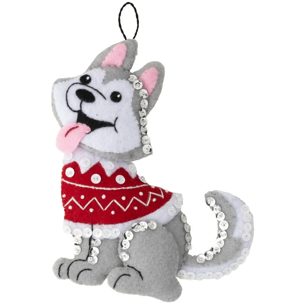 DIY Bucilla Dogs in Ugly Sweaters Puppies Christmas Tree Ornament Kit
