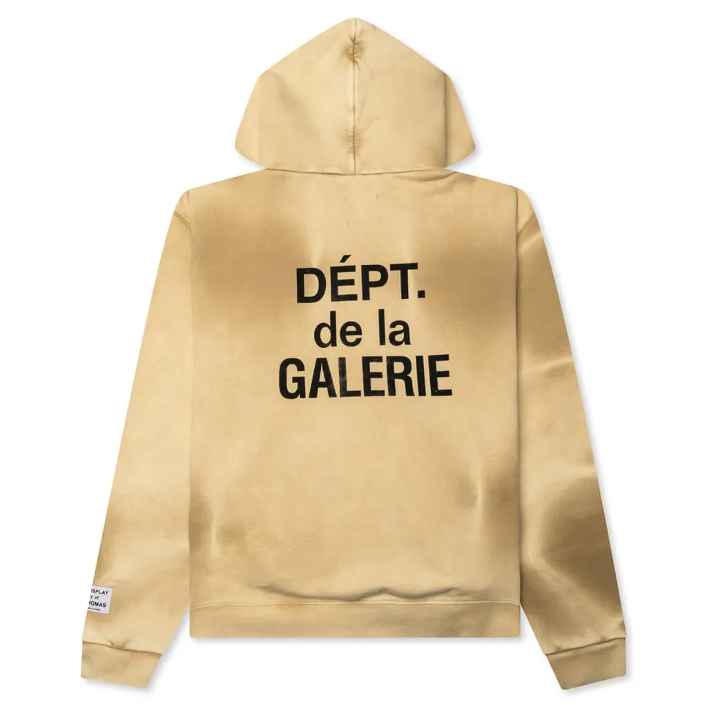 French Zip Hoodie - Tan