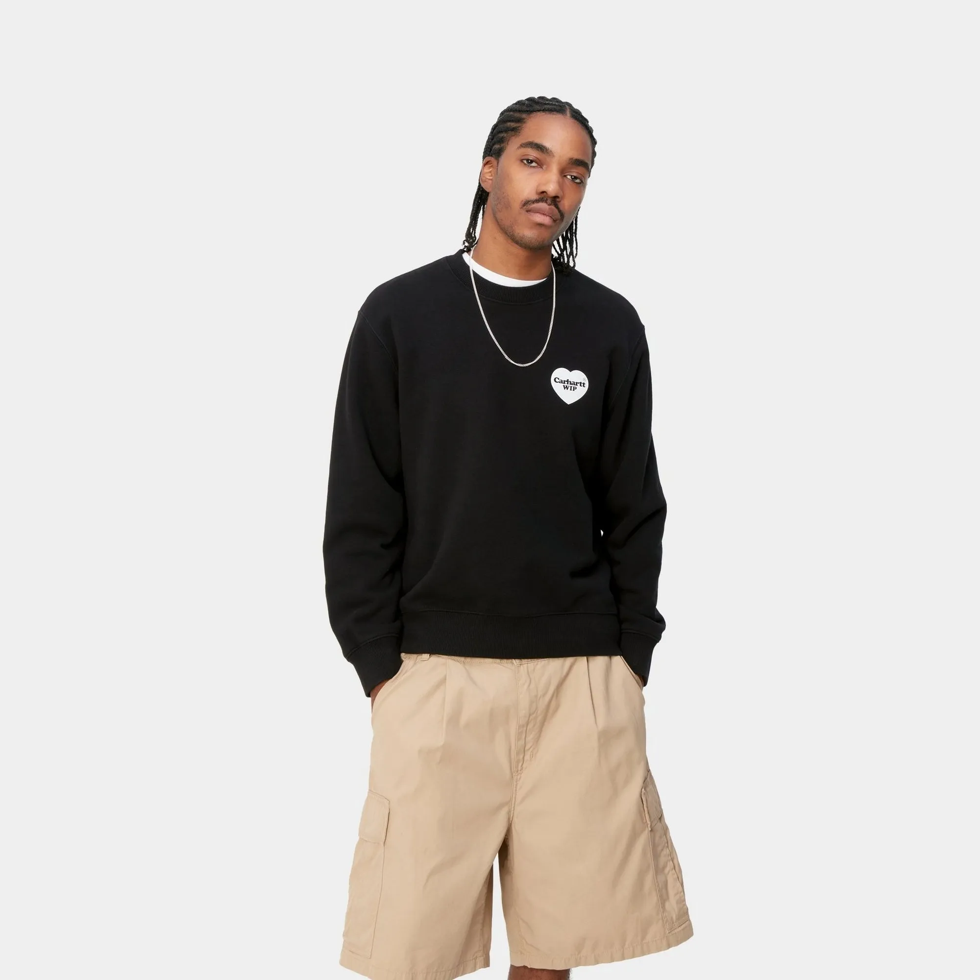 Heart Bandana Sweatshirt | Black / White