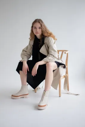Ivory Zip Boots