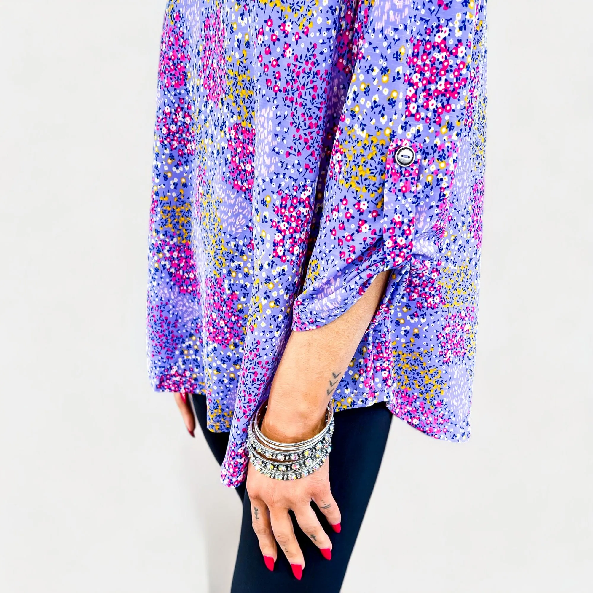 Lavender Floral Lizzy Top [NO RETURNS]