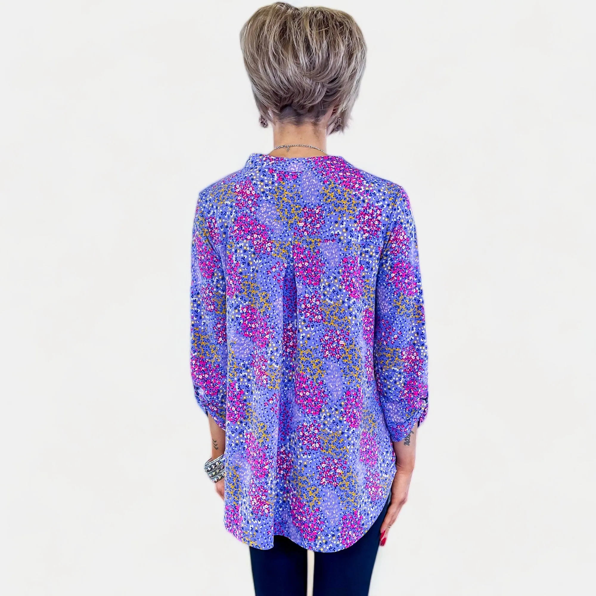 Lavender Floral Lizzy Top [NO RETURNS]
