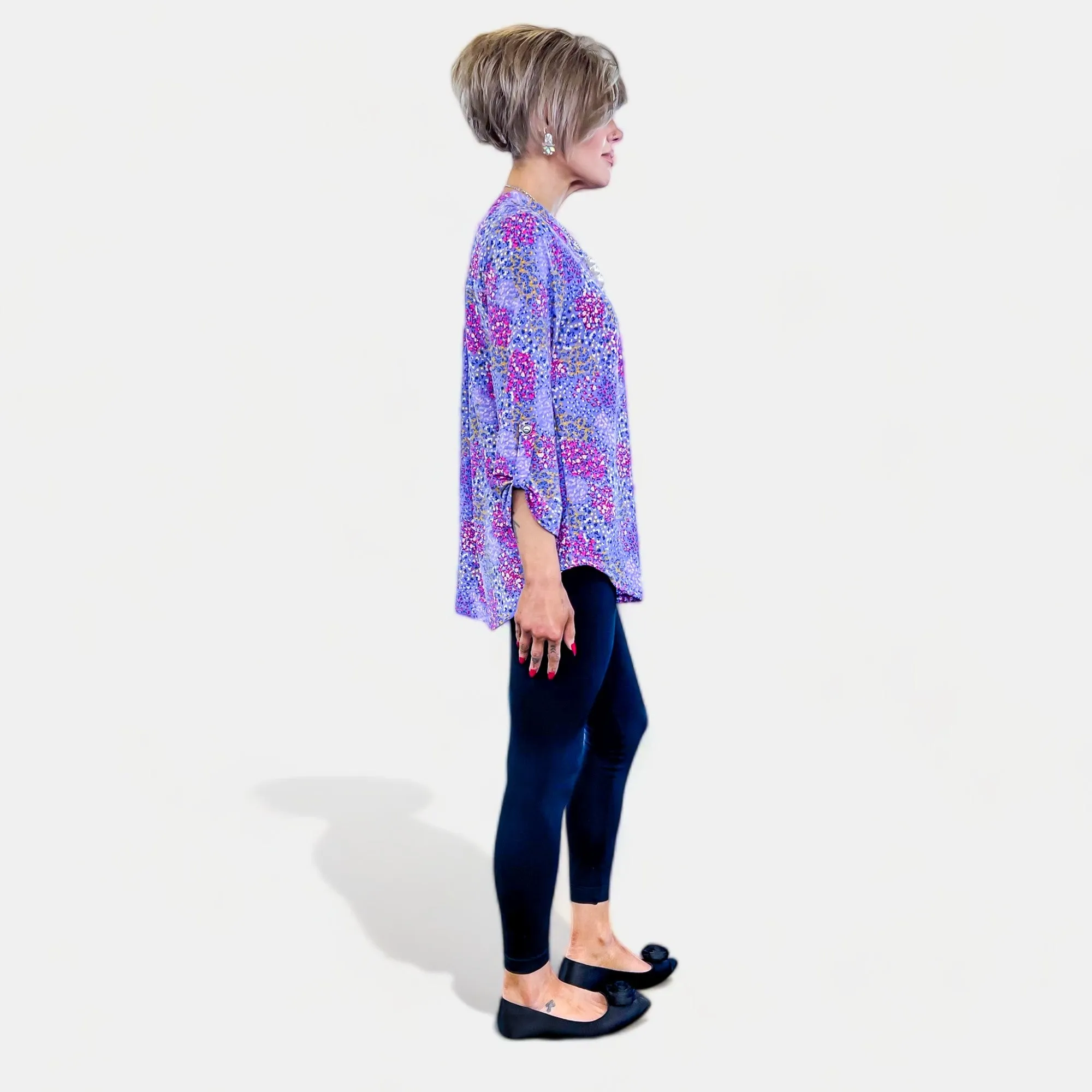 Lavender Floral Lizzy Top [NO RETURNS]