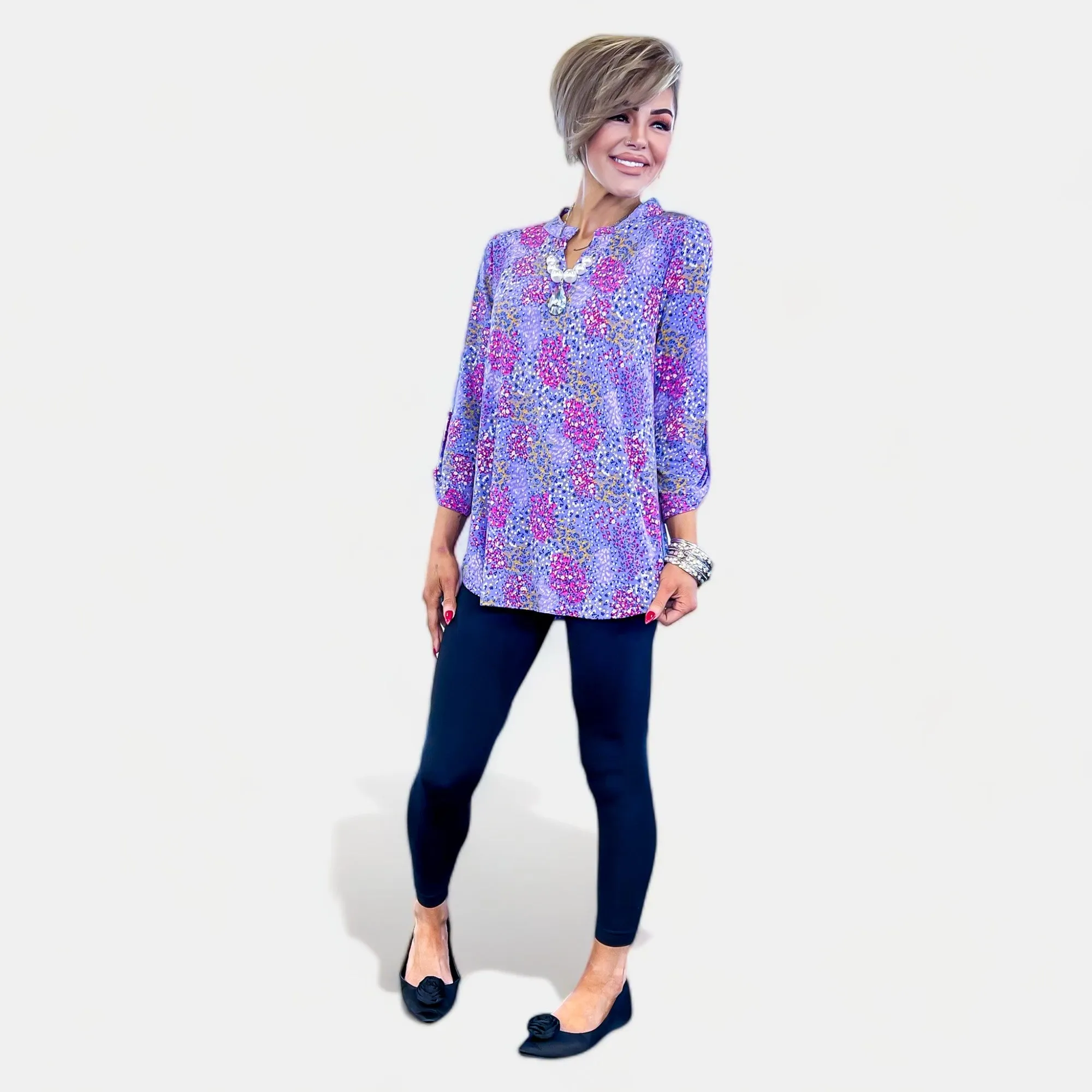 Lavender Floral Lizzy Top [NO RETURNS]